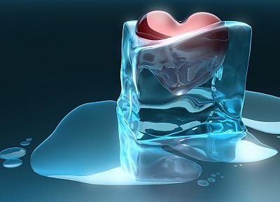 лед, замороженный, плавления, сердца - похожие обои для рабочего стола