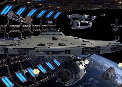 звездный путь, корабли, транспортные средства, USS Enterprise - случайные обои для рабочего стола