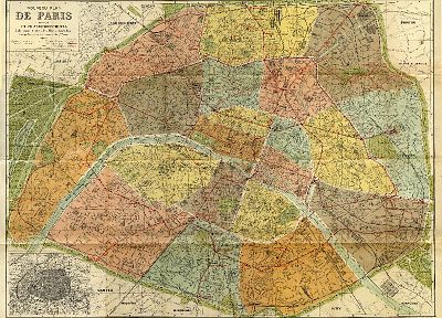 Париж, Франция, карты - оригинальные обои рабочего стола
