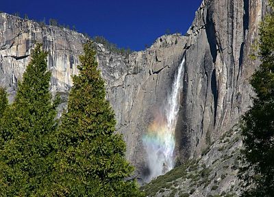 водопад, Калифорния, Национальный парк, Йосемитский национальный парк - оригинальные обои рабочего стола