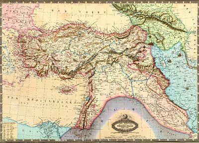 Турция, карты, средний Восток - оригинальные обои рабочего стола