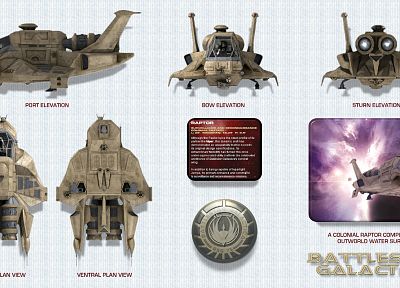 Raptor, Звездный крейсер Галактика, инфографика - оригинальные обои рабочего стола