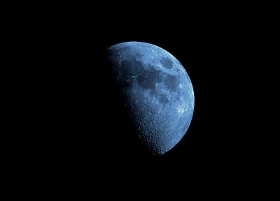 космическое пространство, планеты, Луна, темный фон - обои на рабочий стол