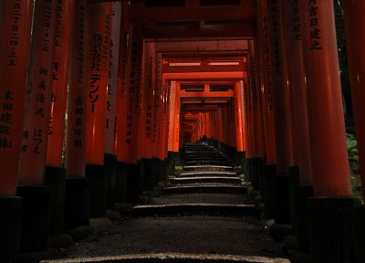 Япония, святыня, путь, Японский архитектура, Фусими Инари Храм - обои на рабочий стол