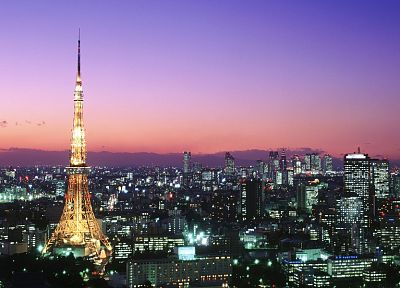 Токио, города, архитектура, здания, городские огни - похожие обои для рабочего стола