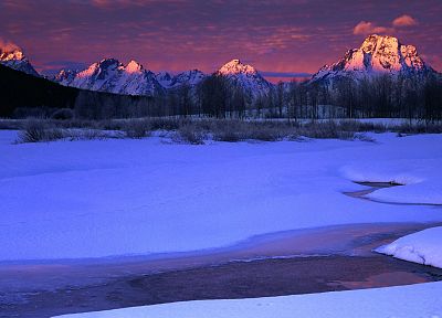 горы, зима, зимние пейзажи, замерзшее озеро - копия обоев рабочего стола