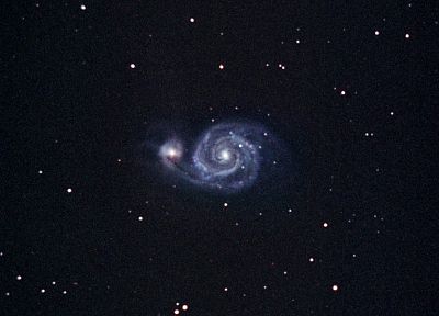 космическое пространство, звезды, галактики, M51 Галактика Водоворот - оригинальные обои рабочего стола