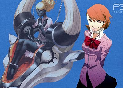 Персона серии, Persona 3, простой фон, Takeba Юкари - оригинальные обои рабочего стола