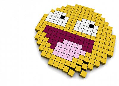 видеоигры, смайлик, 3D оказывает, Pac-Man, 3D (трехмерный) - копия обоев рабочего стола