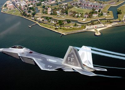 самолет, F-22 Raptor - оригинальные обои рабочего стола