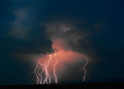буря, молния - обои на рабочий стол