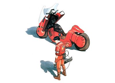 Акира, произведение искусства, мотоциклы - копия обоев рабочего стола