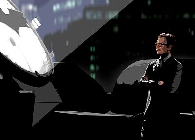 Бэтмен, Гэри Олдман, Темный рыцарь, Batman Logo, комиссар Гордон - обои на рабочий стол