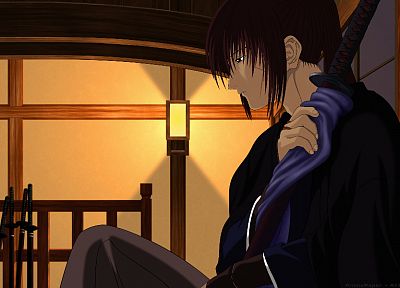Rurouni Kenshin, аниме, Kenshin Himura - оригинальные обои рабочего стола