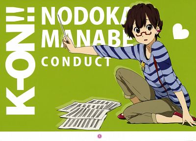 K-ON! (Кэйон!), meganekko, Manabe Nodoka - обои на рабочий стол