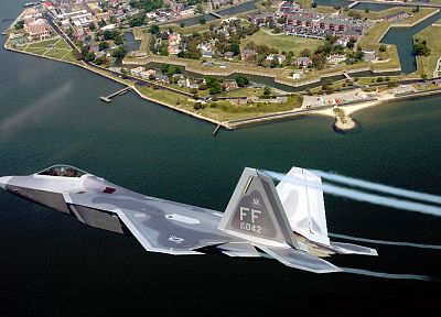 самолет, военный, F-22 Raptor, самолеты - оригинальные обои рабочего стола