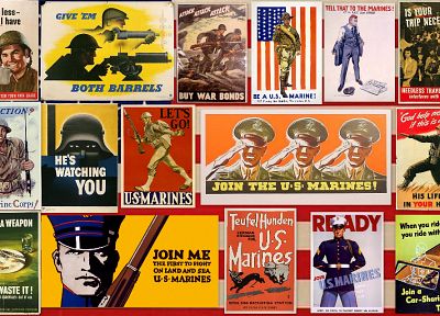 пропаганда, США морской пехоты, Вторая мировая война - оригинальные обои рабочего стола