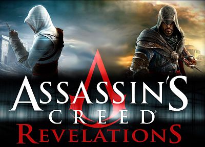 видеоигры, Assassins Creed, Альтаир ибн Ла Ахад, Assassins Creed Revelations, Эцио Аудиторе да Фиренце - копия обоев рабочего стола