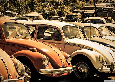 старый, автомобили, Volkswagen Beetle - обои на рабочий стол
