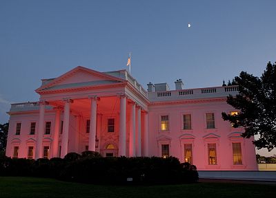 Белый дом, светятся, Белый дом - оригинальные обои рабочего стола