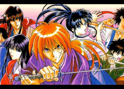 Rurouni Kenshin, аниме, Himura Kenshin - копия обоев рабочего стола