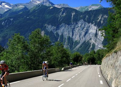 горы, спортивный, дороги, езда на велосипеде, Тур де Франс, Альп д'Юэз - копия обоев рабочего стола