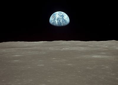 космическое пространство, Луна, Земля, Earthrise - копия обоев рабочего стола