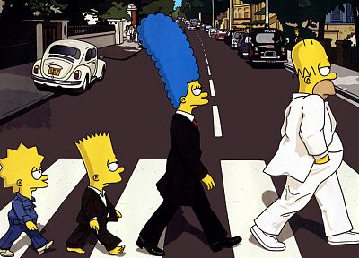мультфильмы, Abbey Road, Симпсоны, The Beatles - случайные обои для рабочего стола