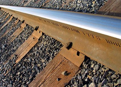 сталь, железнодорожные пути, макро - похожие обои для рабочего стола