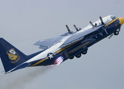 самолет, ВМС США, транспортные средства, С-130 Hercules, голубые ангелы - случайные обои для рабочего стола