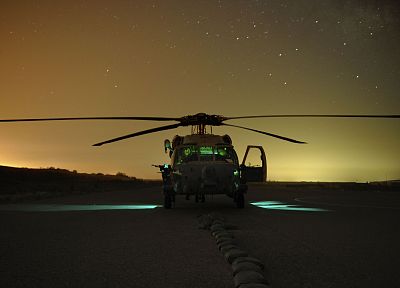 черный цвет, ночь, вертолеты, звезды, Сикорский, ястреб, Афганистан, транспортные средства, UH - 60 Black Hawk - копия обоев рабочего стола