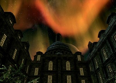 ночь, скриншоты, Xbox 360, одиночество, The Elder Scrolls V : Skyrim - копия обоев рабочего стола
