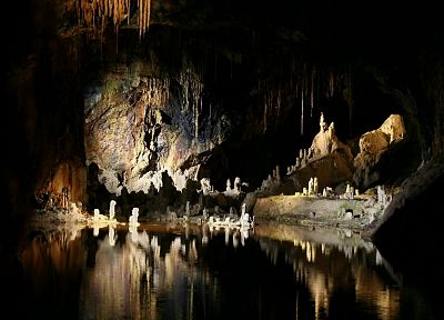 пещеры, подземный, озера - копия обоев рабочего стола