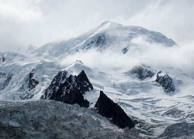 горы, снег, ледник - оригинальные обои рабочего стола