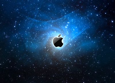 синий, Эппл (Apple), макинтош, логотипы - случайные обои для рабочего стола