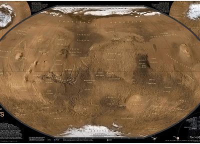 Марс, карты - оригинальные обои рабочего стола