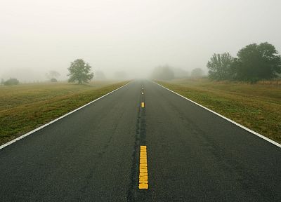 туман, туман, дороги - оригинальные обои рабочего стола