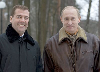 Владимир Путин, Дмитрий Медведев - оригинальные обои рабочего стола