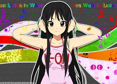 K-ON! (Кэйон!), Акияма Мио, рисунки, аниме девушки, черные волосы - оригинальные обои рабочего стола