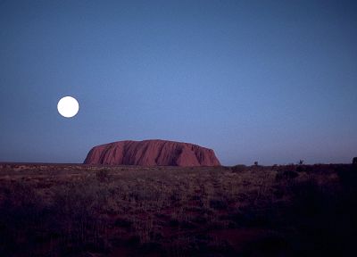 Луна, Австралия, Айерс-Рок - случайные обои для рабочего стола
