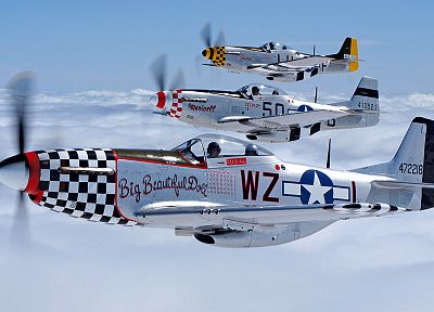 самолеты, P - 51 Mustang - случайные обои для рабочего стола