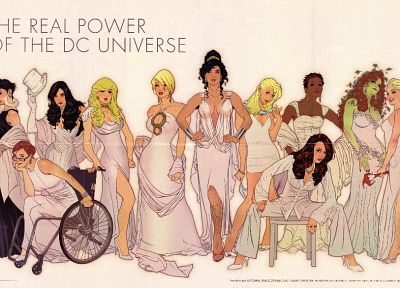 DC Comics, Харли Квинн, Женщина-кошка, Черная Канарейка, Poison Ivy, Supergirl, Девочка Власти, Затанна, Batwoman, Адам Хьюз, Барбара Гордон, Wonder Woman, Vixen (комикс ) - обои на рабочий стол