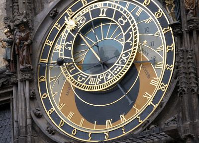 ратуша, Прага, астрономические часы - оригинальные обои рабочего стола