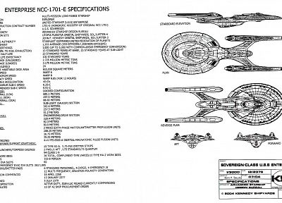 звездный путь, лист, суверенное, космические корабли, транспортные средства, Star Trek схемы - оригинальные обои рабочего стола