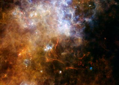 космическое пространство, звезды, туманности, газа - оригинальные обои рабочего стола
