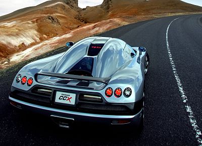 автомобили, дороги, вид сзади, транспортные средства, Koenigsegg CCX - оригинальные обои рабочего стола