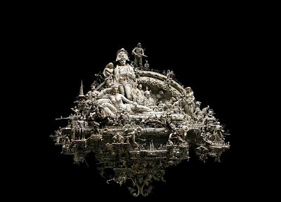 скульптуры, Наполеон Бонапарт, Крис Кукси, темный фон - копия обоев рабочего стола