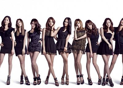 девушки, Girls Generation SNSD (Сонёсидэ), знаменитости, простой фон - обои на рабочий стол