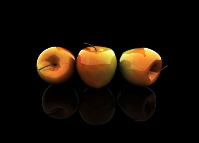 яблоки, темный фон - случайные обои для рабочего стола