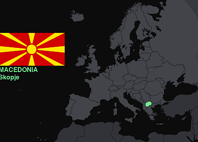 флаги, Европа, карты, знание, страны, Македония, полезно - случайные обои для рабочего стола